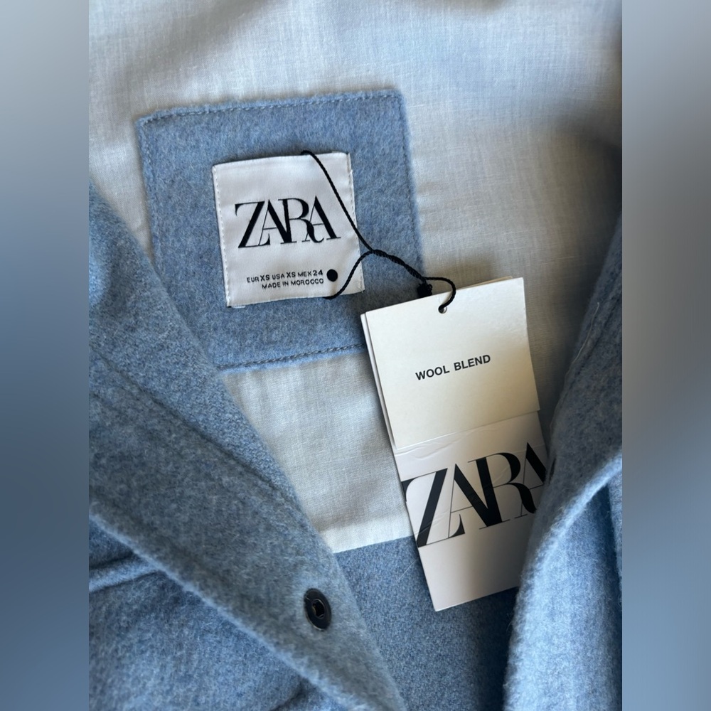 Zara wool blend oversized coat size xs - Picture 14 of 14